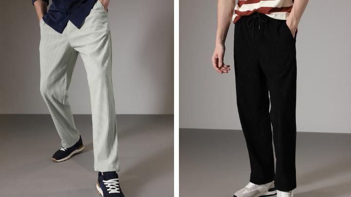 Combo of 2 Men's Caudray Fabric Stylish Pants || VIBZU