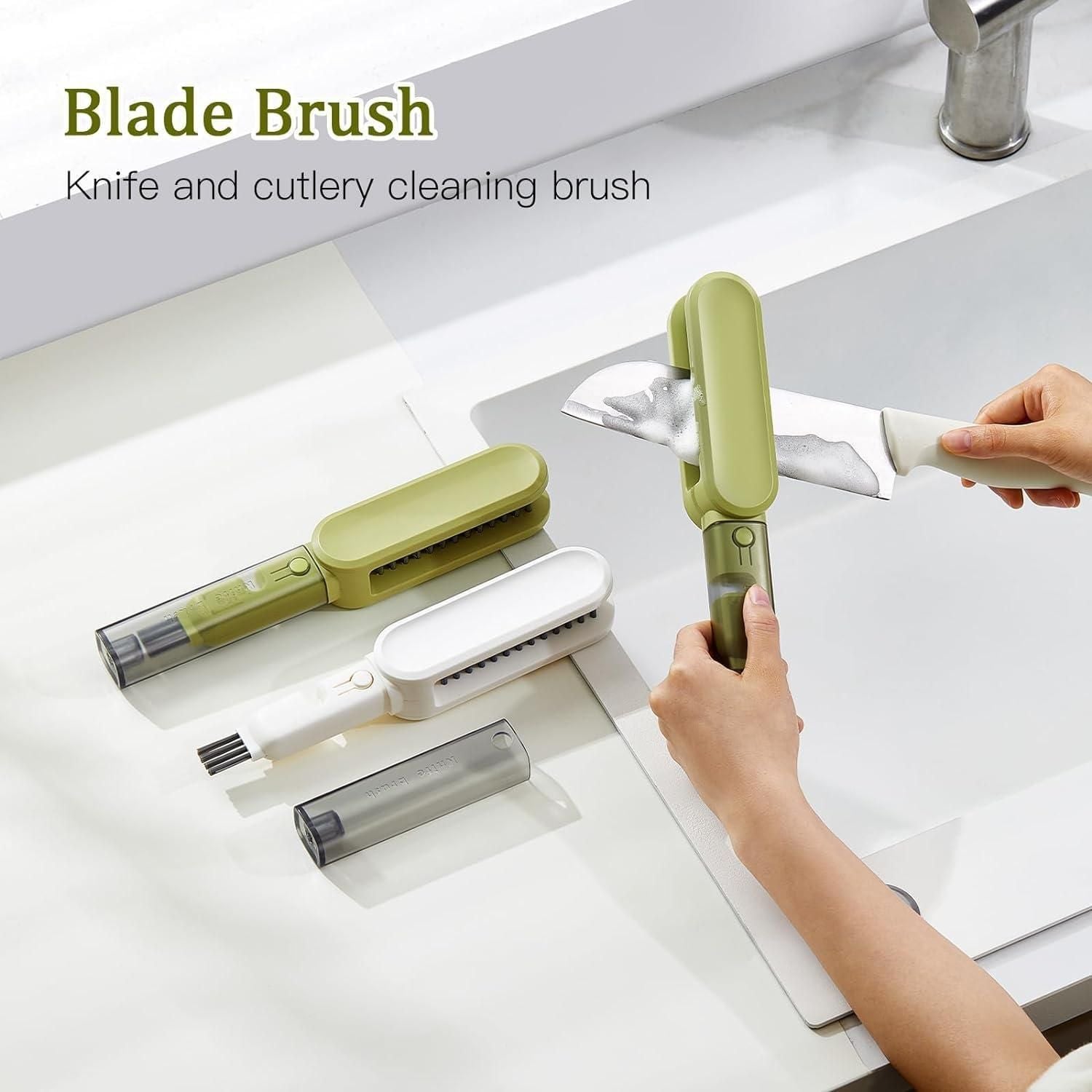 4 in 1 Double-Ended Kitchen Cutlery Cleaner Brush || VIBZU