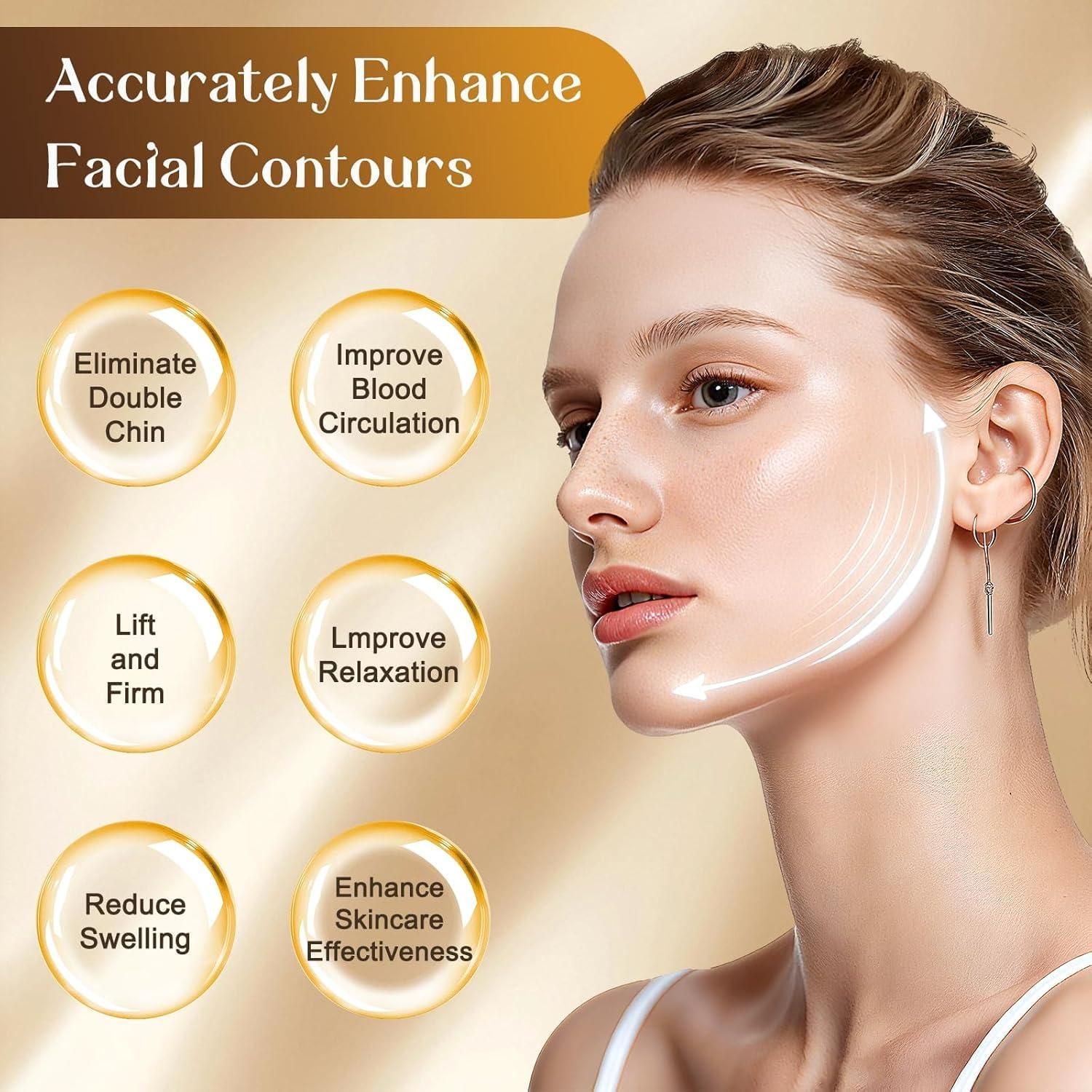 Lymphatic Contour Face Brush - Facial Massager for Jawline, Chin & Neck || VIBZU